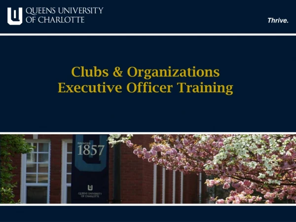 Clubs &amp; Organizations Executive Officer Training
