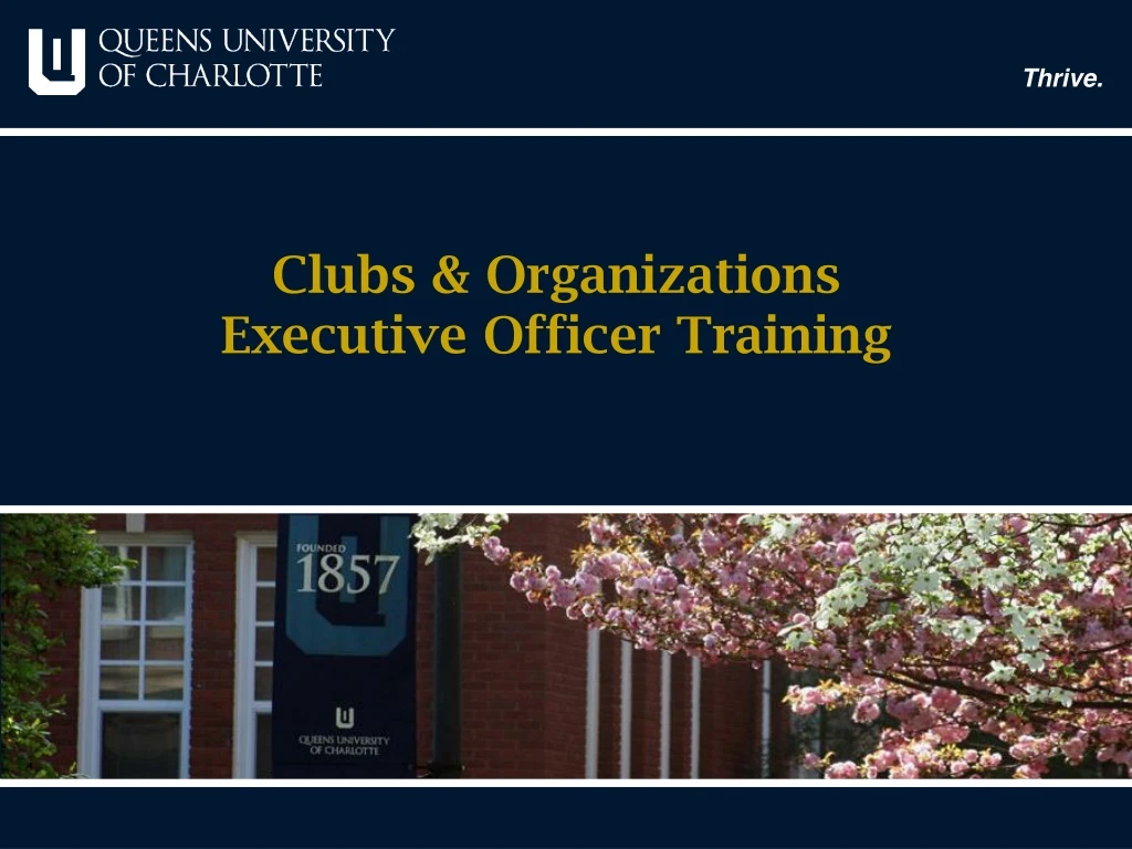 clubs organizations executive officer training