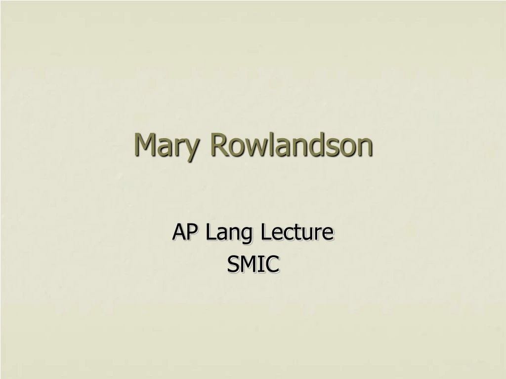 mary rowlandson