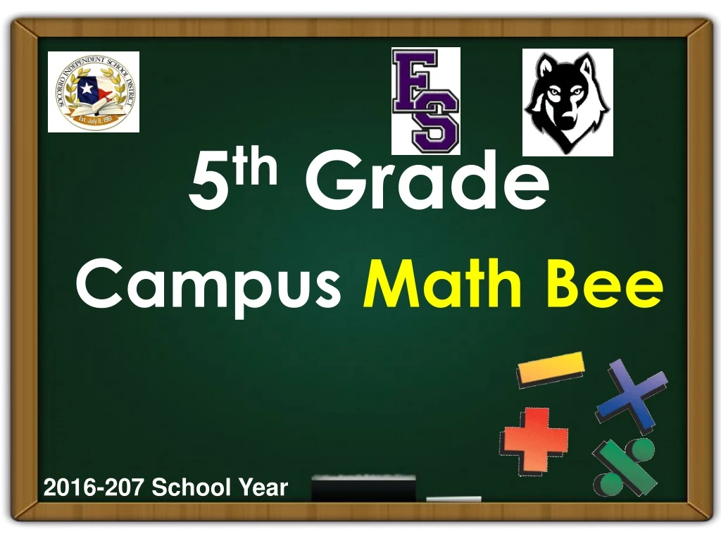 5 th grade campus math bee