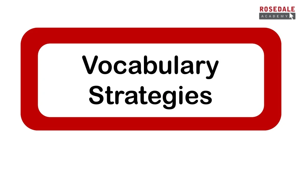 vocabulary strategies