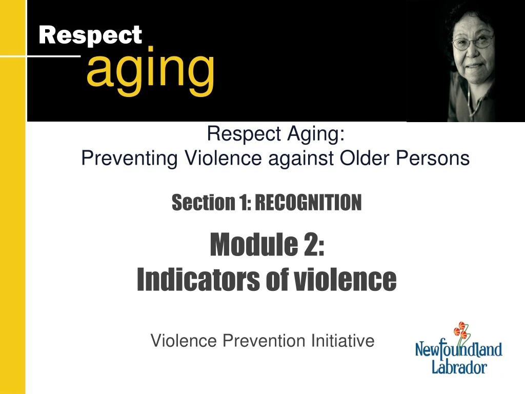 section 1 recognition module 2 indicators of violence