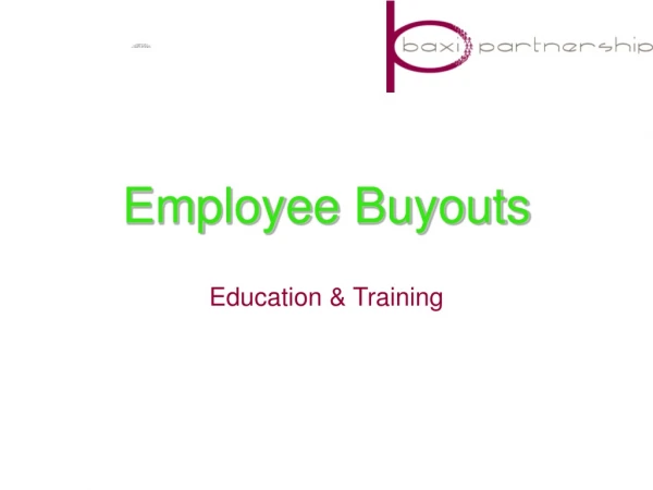 Employee Buyouts