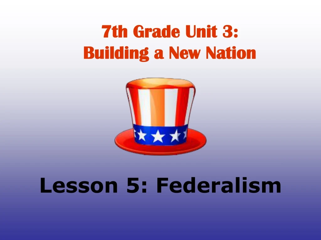 7th grade unit 3 building a new nation