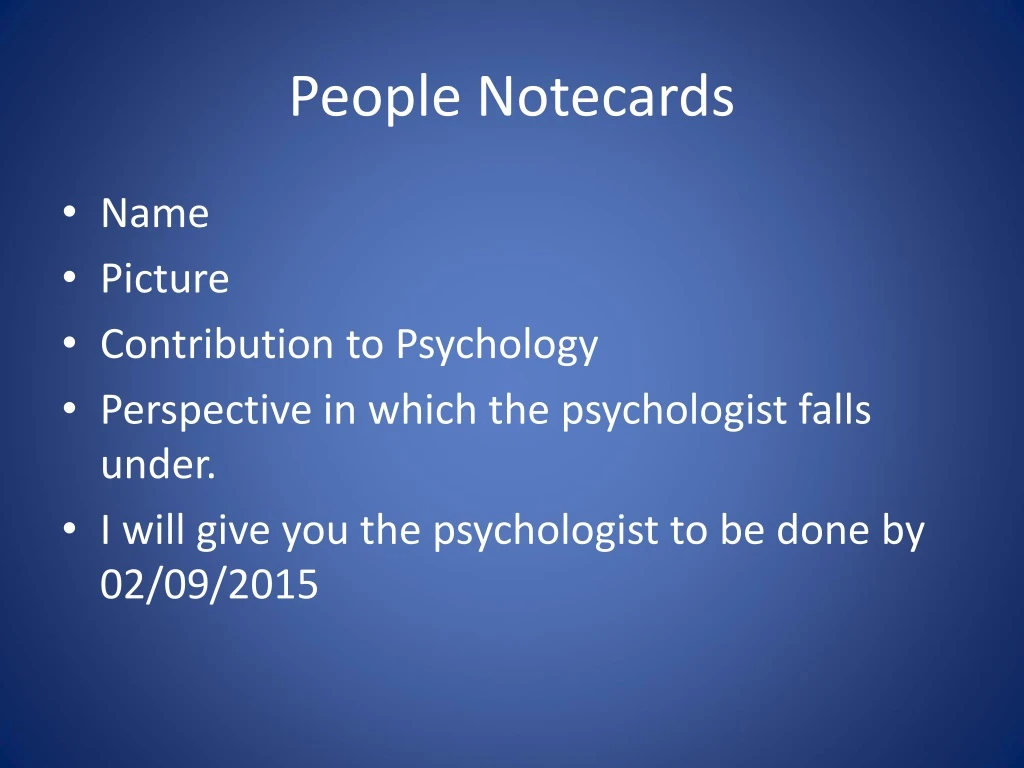 people notecards