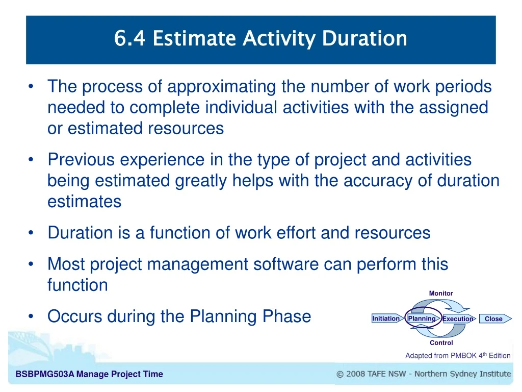 6 4 estimate activity duration