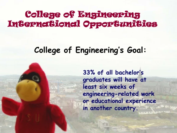 College of Engineering International Opportunities