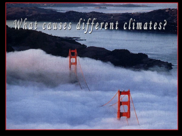 What causes different climates?