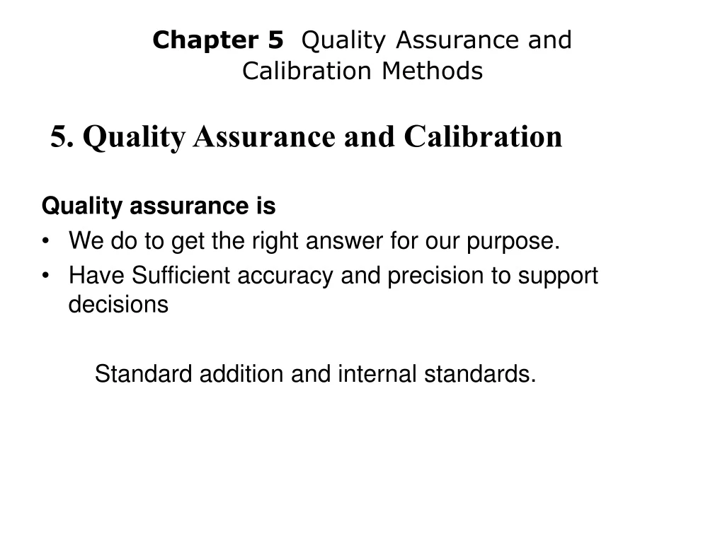 chapter 5 quality assurance and calibration