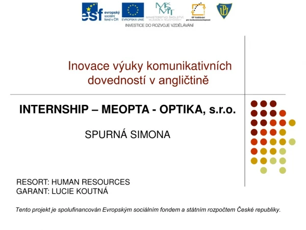 Inovace výuky komunikativních dovedností v angličtině