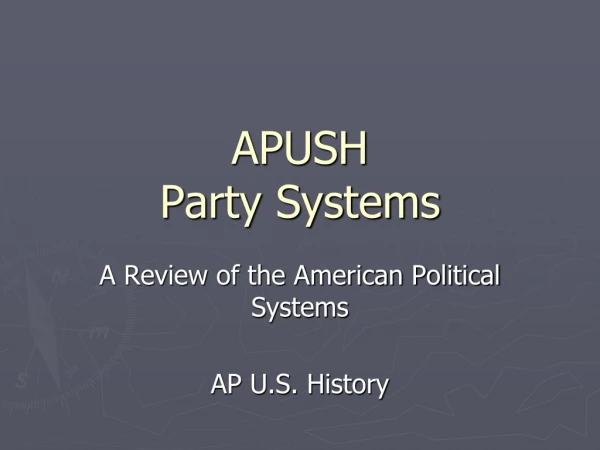 APUSH Party Systems