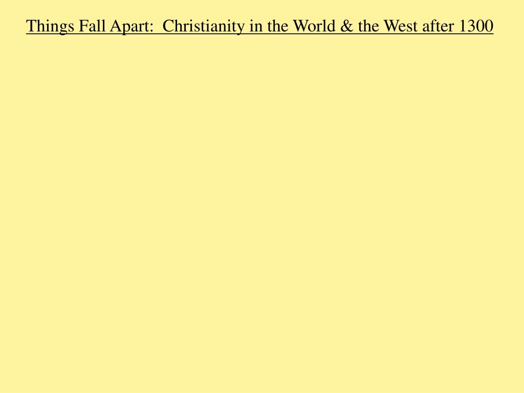 things fall apart christianity in the world