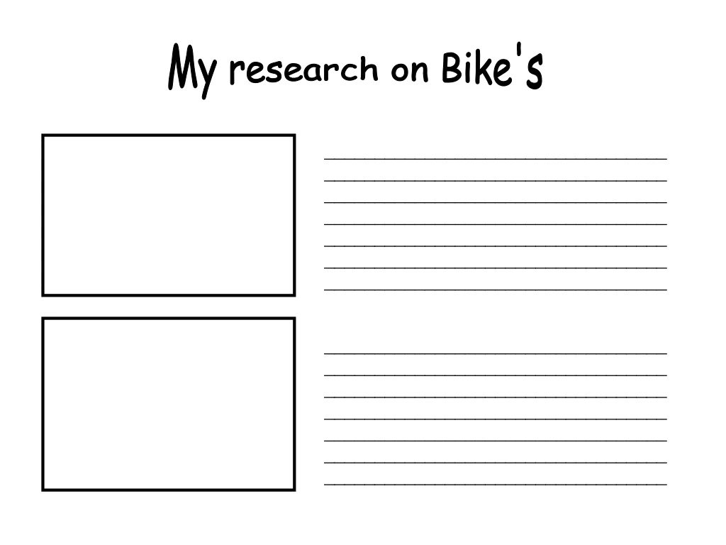 my research on bike s
