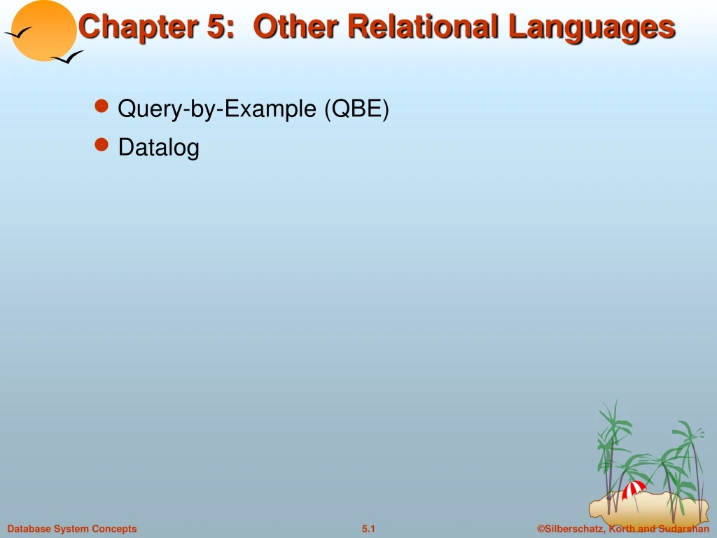 chapter 5 other relational languages