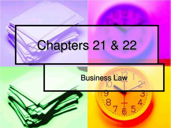 Chapters 21 &amp; 22
