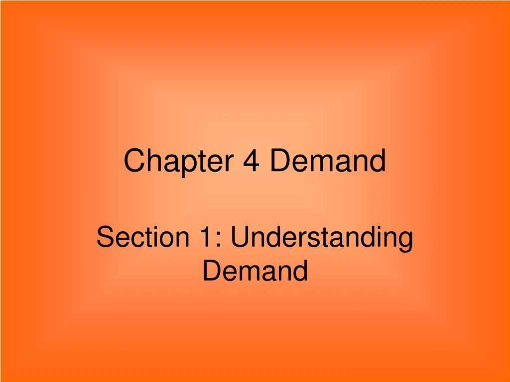 chapter 4 demand