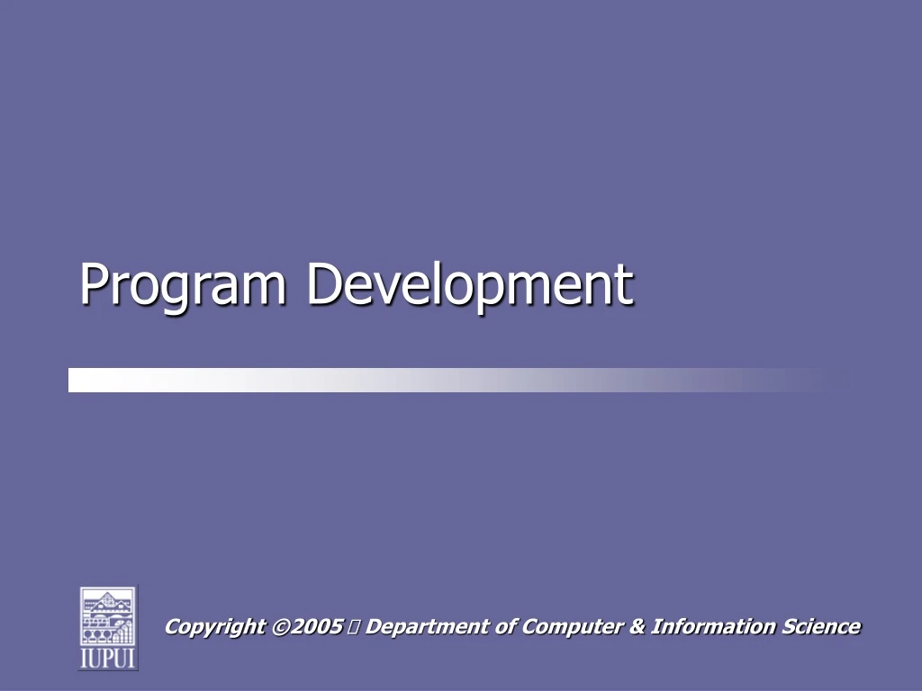 program development