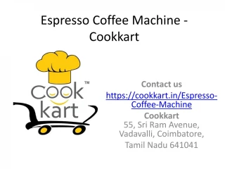 Buy Espresso Coffee Machine at Cookkart - slide 1