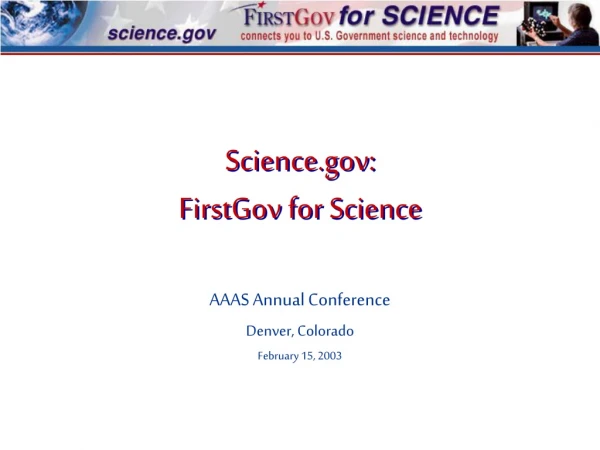 Science: FirstGov for Science