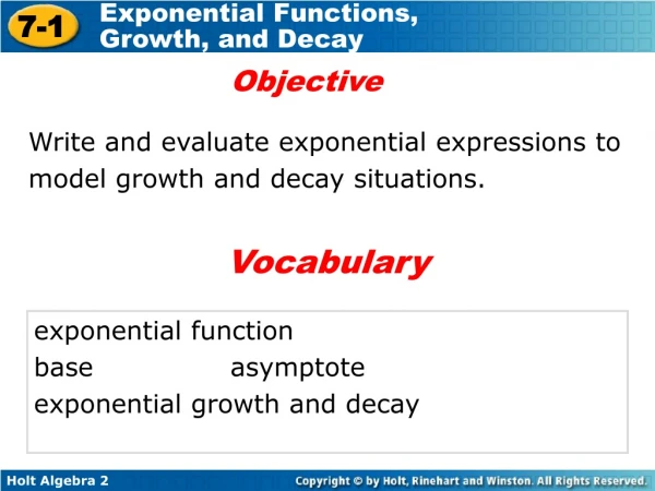 exponential function base			asymptote exponential growth and decay