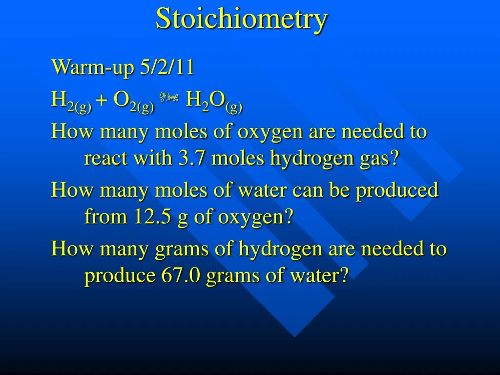 stoichiometry