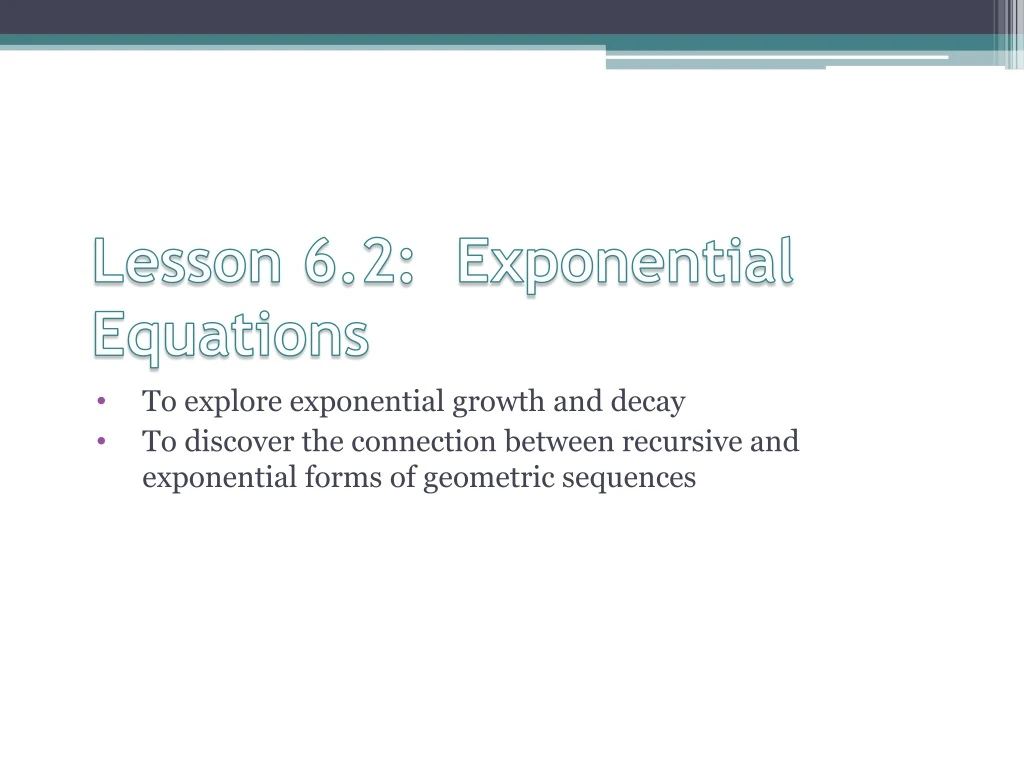 lesson 6 2 exponential equations