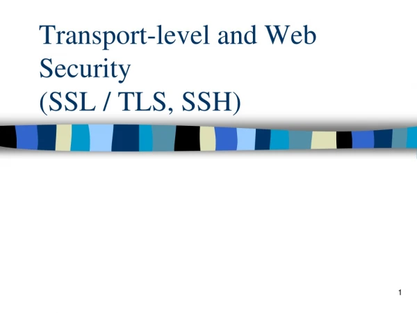 Transport-level and Web Security ( SSL / TLS, SSH )