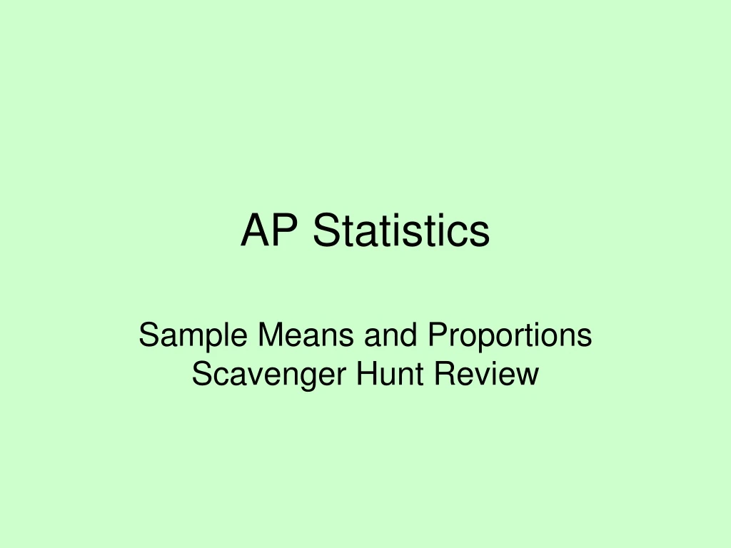 ap statistics