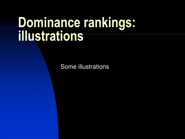 Dominance rankings: illustrations
