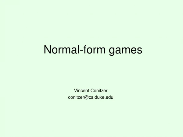 Normal-form games