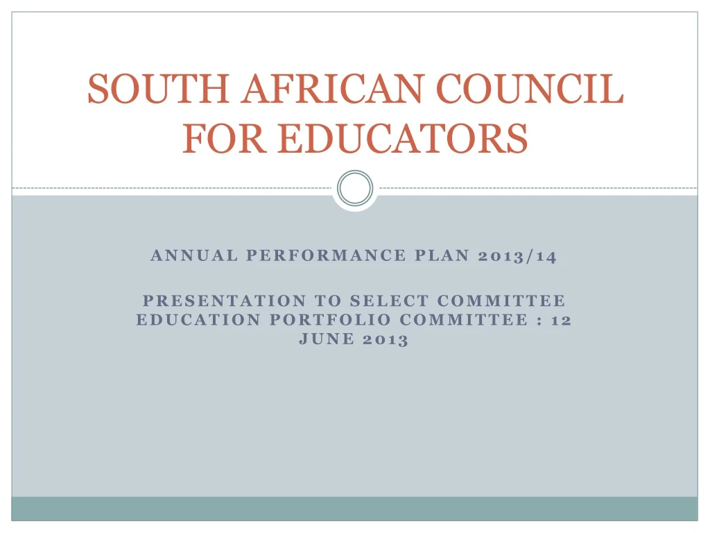 south african council for educators