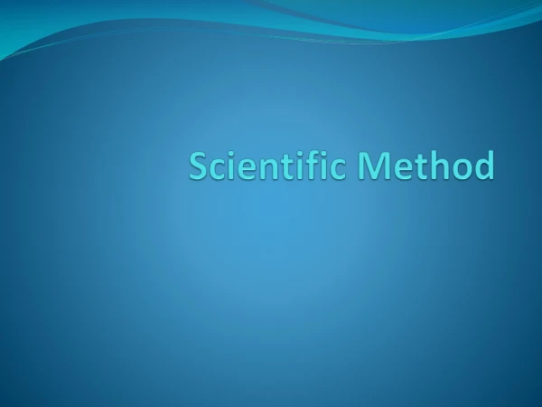 Scientific Method