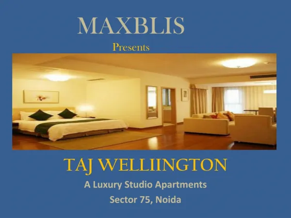 Furnished Luxury Studio Apartment Taj Wellington 9211745471