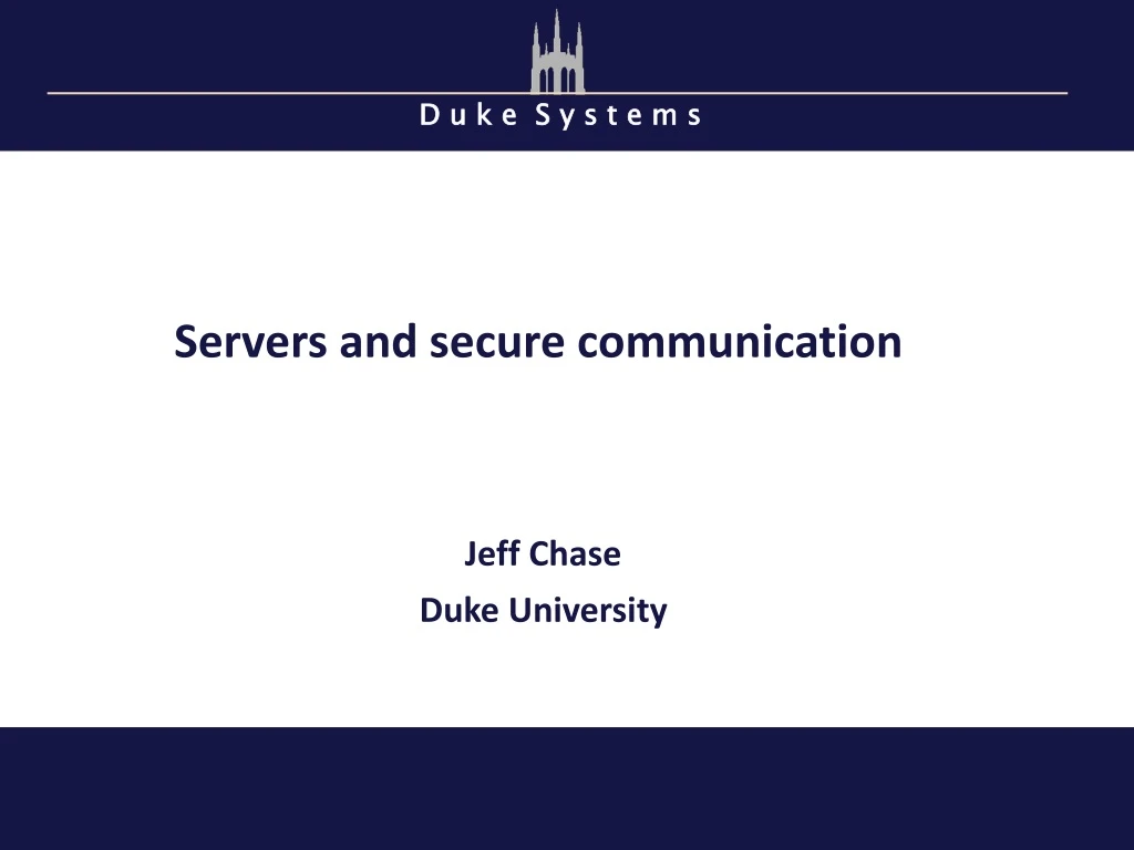 servers and secure communication
