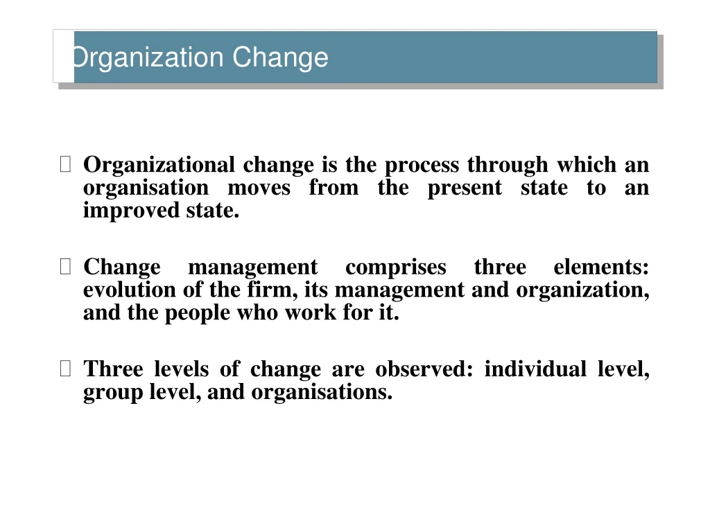 organization change