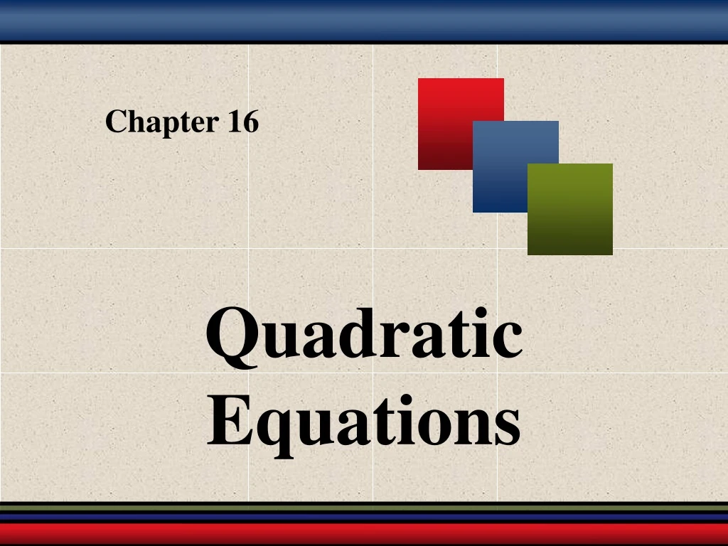 quadratic equations