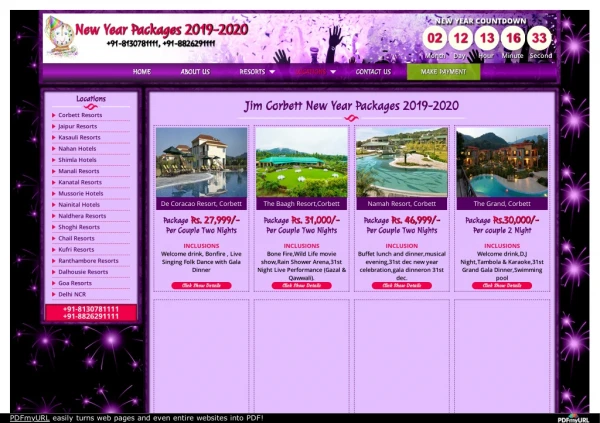 New Year Packages 2020 in Jimcorbett | New Year party 2020