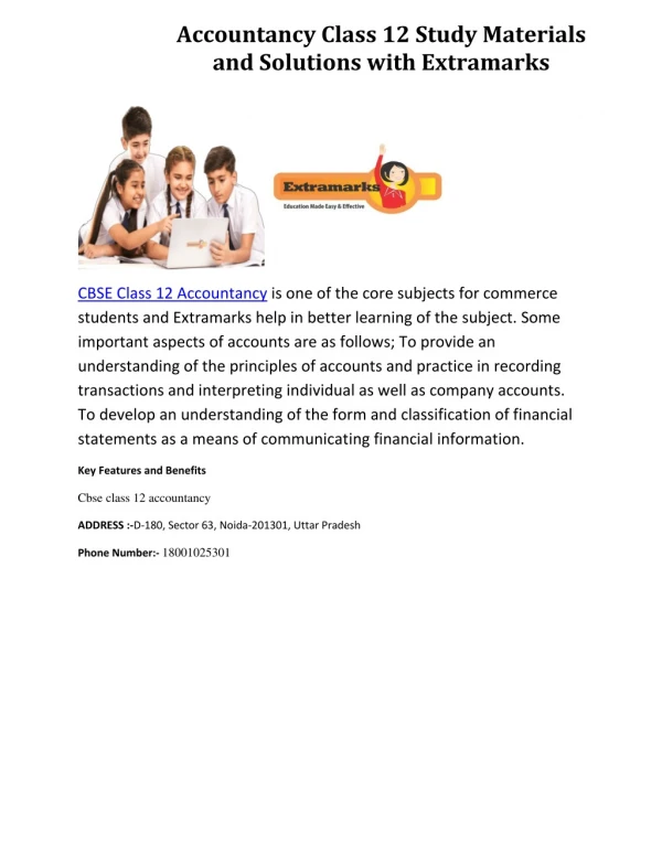accountancy class 12 study materials