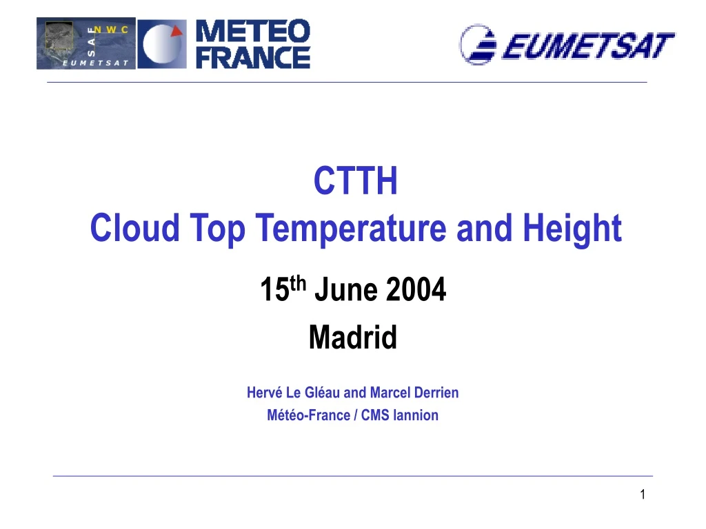 ctth cloud top temperature and height