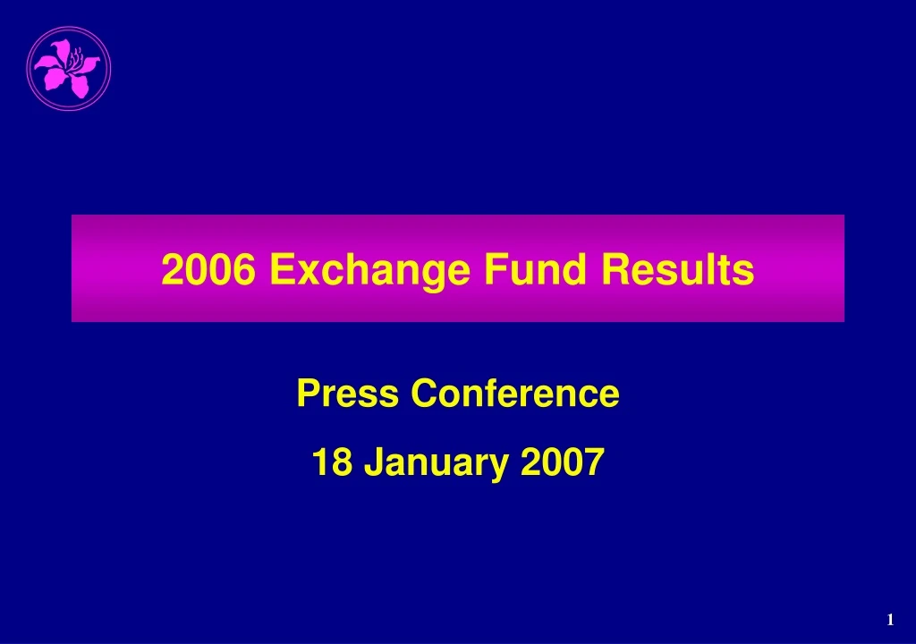 2006 exchange fund results