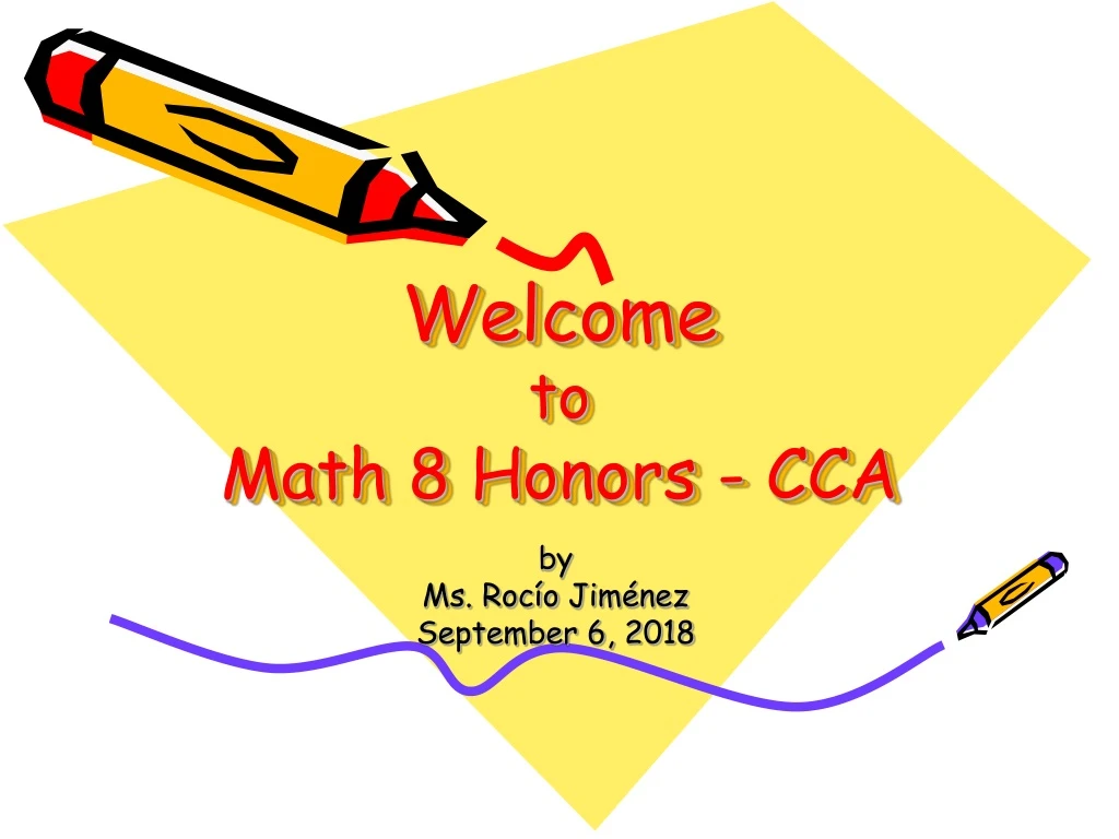 welcome to math 8 honors cca
