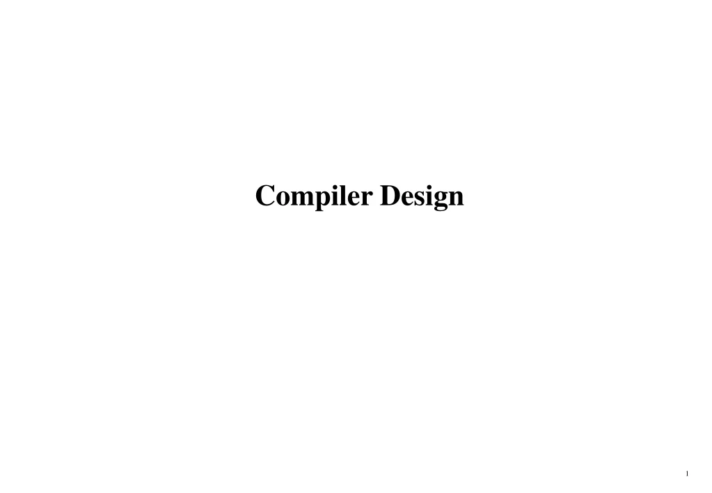 compiler design