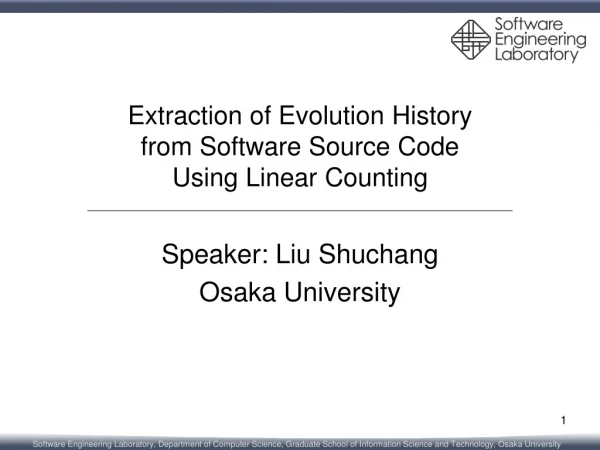 Extraction of Evolution History from Software Source Code Using Linear Counting