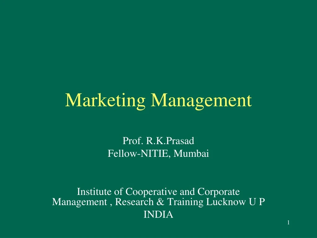 marketing management