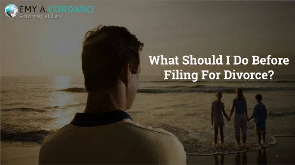 what should i do before filing for divorce