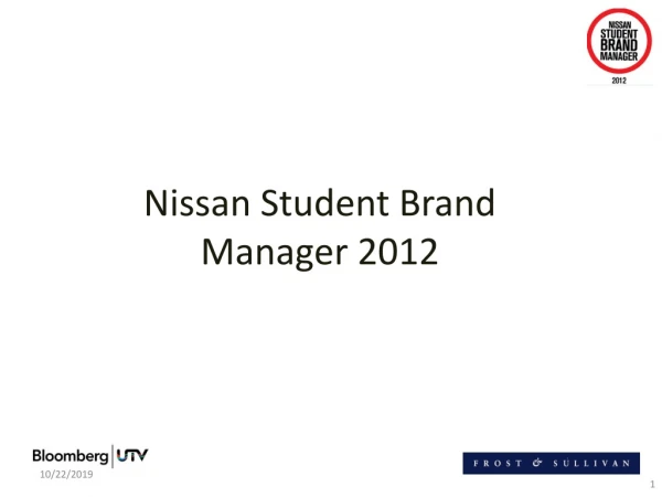 Nissan Student Brand Manager 2012