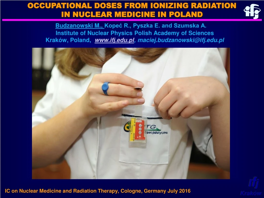 occupational doses from ionizing radiation