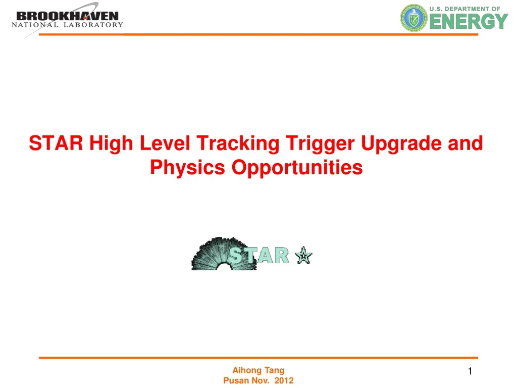 star high level tracking trigger upgrade and physics opportunities