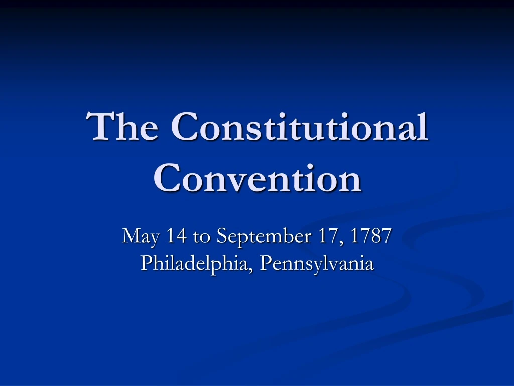 the constitutional convention