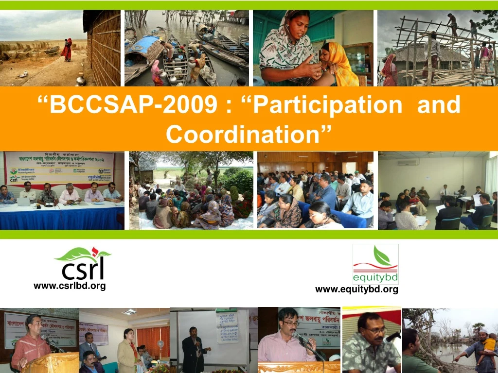 bccsap 2009 participation and coordination